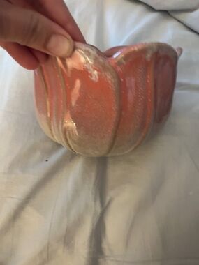 Ceramic Tulip 🌷 Bowl in Coral and Sand!